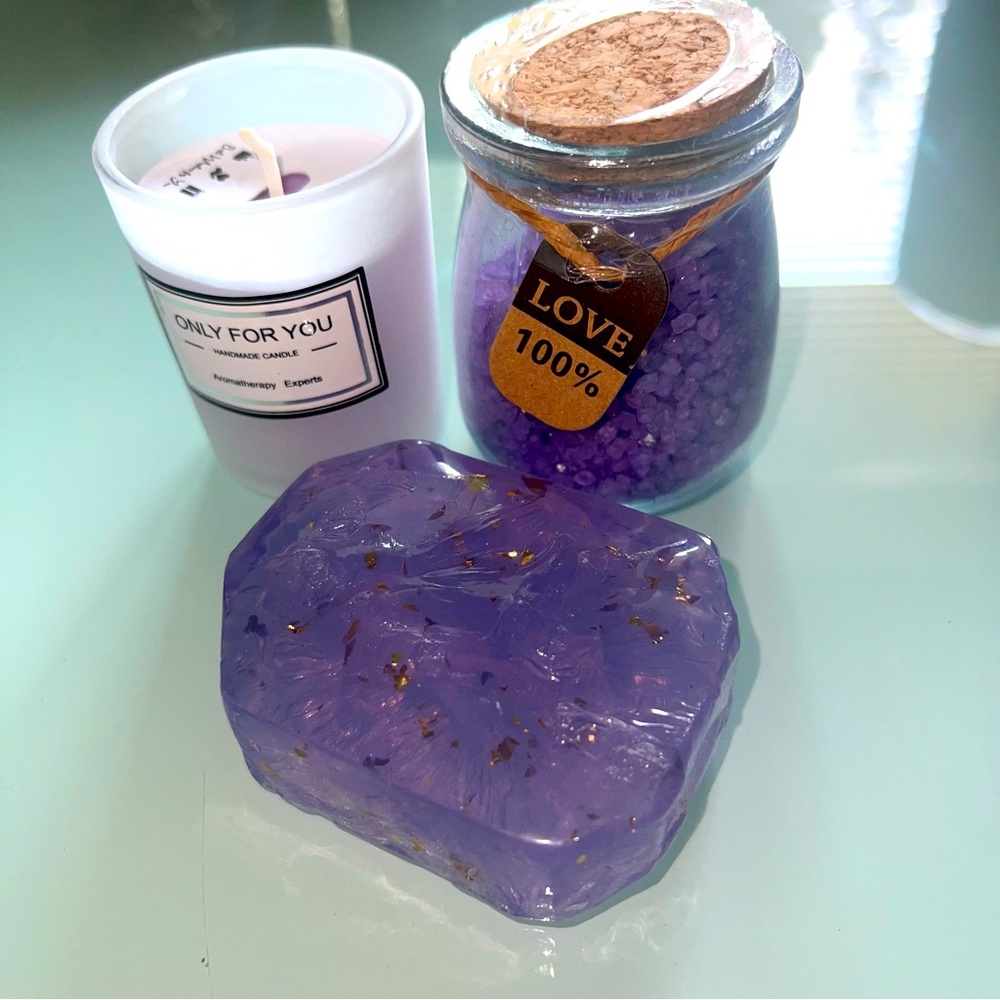Lavender Candle & Soap Set